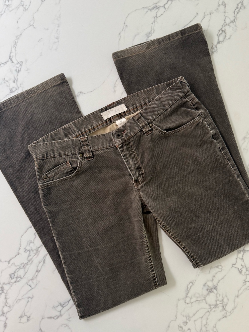 Vintage Roxy Mid-Low Rise Corduroy Bootcut Flare Pants - Brown - Size 13